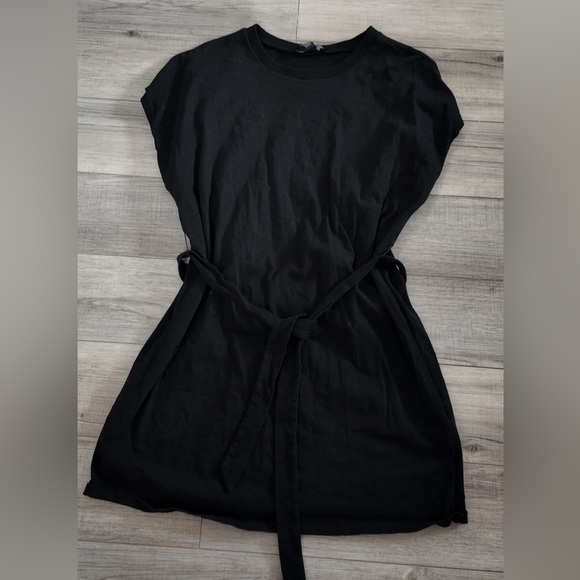 Black Mini Dress w/ Drawstring | Size L - Picture 3 of 8